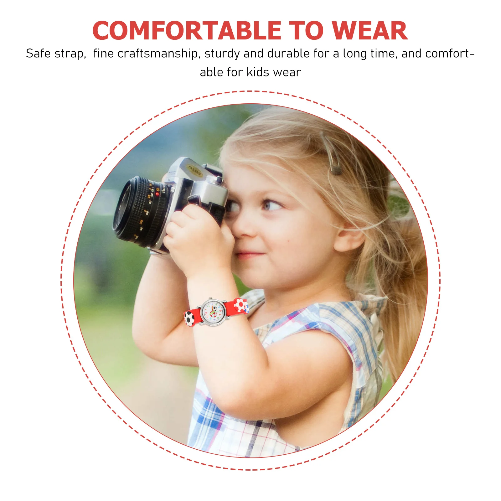 ساعة كرة قدم بنمط كرة قدم ثلاثية الأبعاد بتصميم كرة قدم متينة لساعة هدية عيد الميلاد