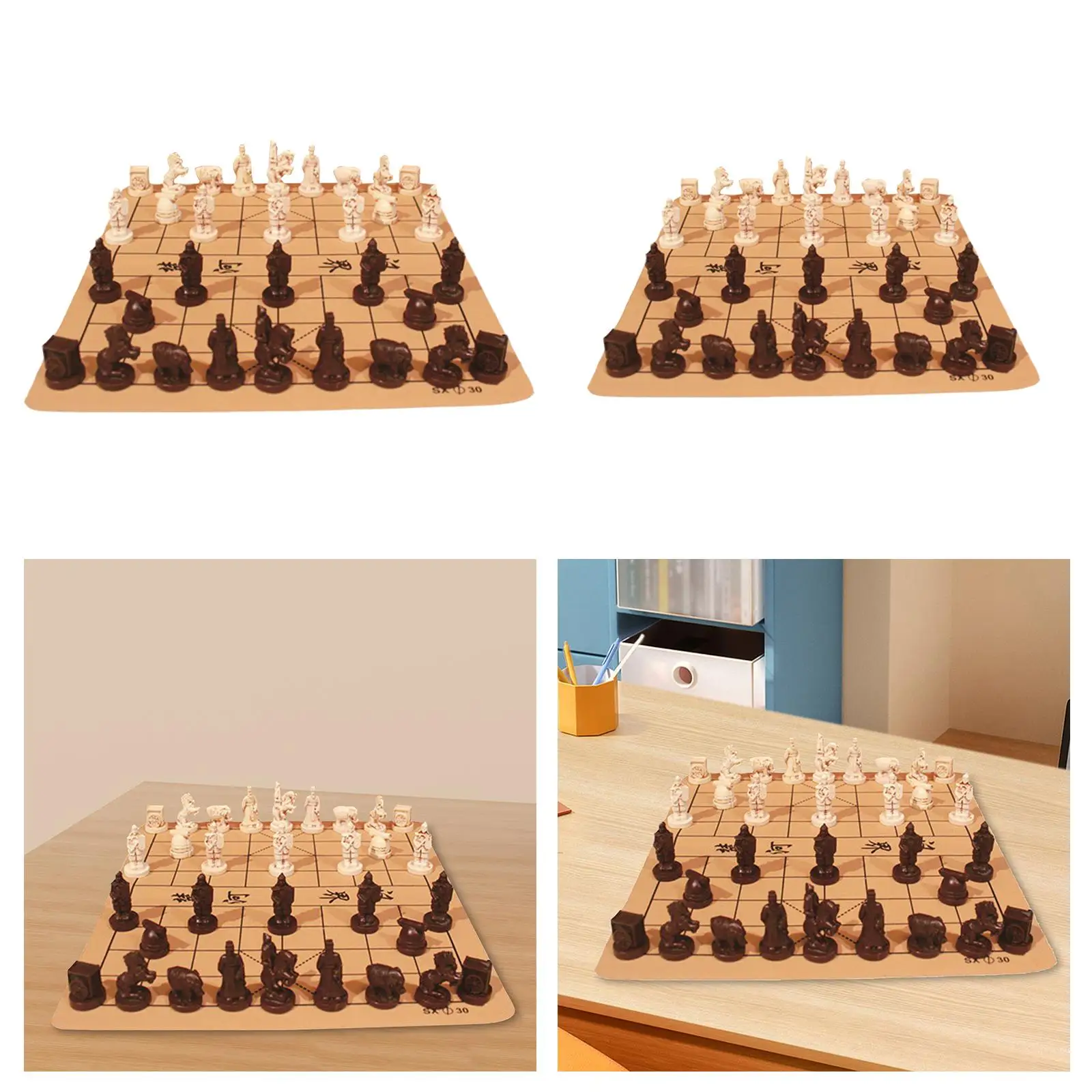 

Chinese Terracotta Warrior Chess Classic Puzzle Family Brain Development 3D Resin Chess Pieces Board Game Birthday Gifts