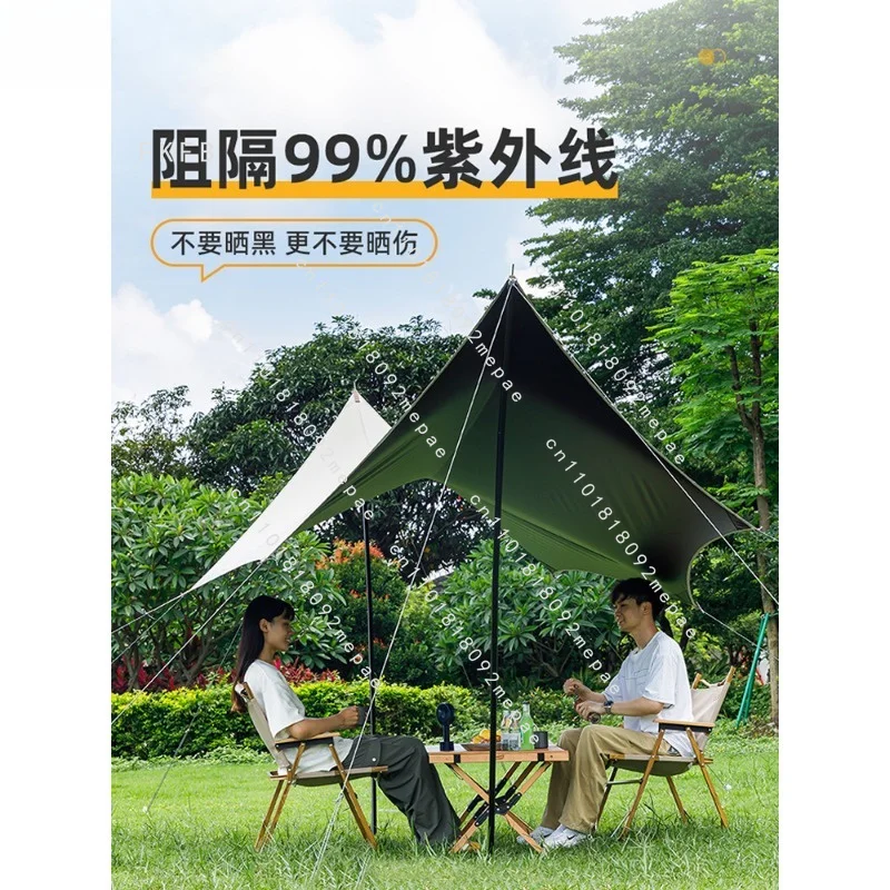 Octagonal canopy tent outdoor camping equipment vinyl canopy awning sun protection butterfly picnic weatherproof