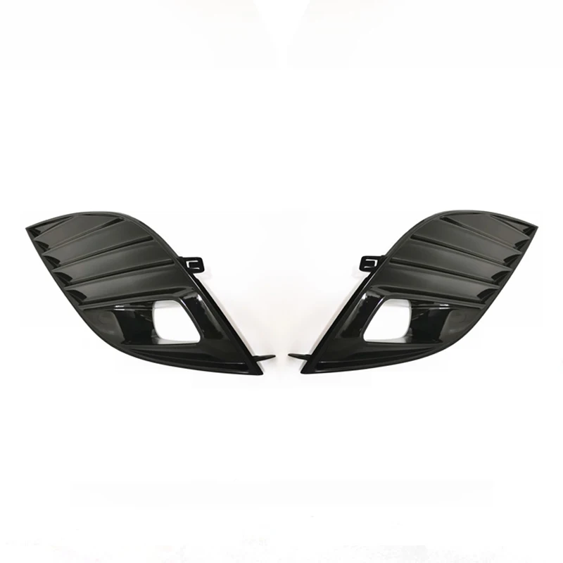 المصد الأمامي للسيارة اليسار اليمين الأسود مصبغة الإطار الضباب غطاء المصباح الضباب غطاء خفيف لتويوتا كامري SE XSE Hybid 2018 2019 2020 #3