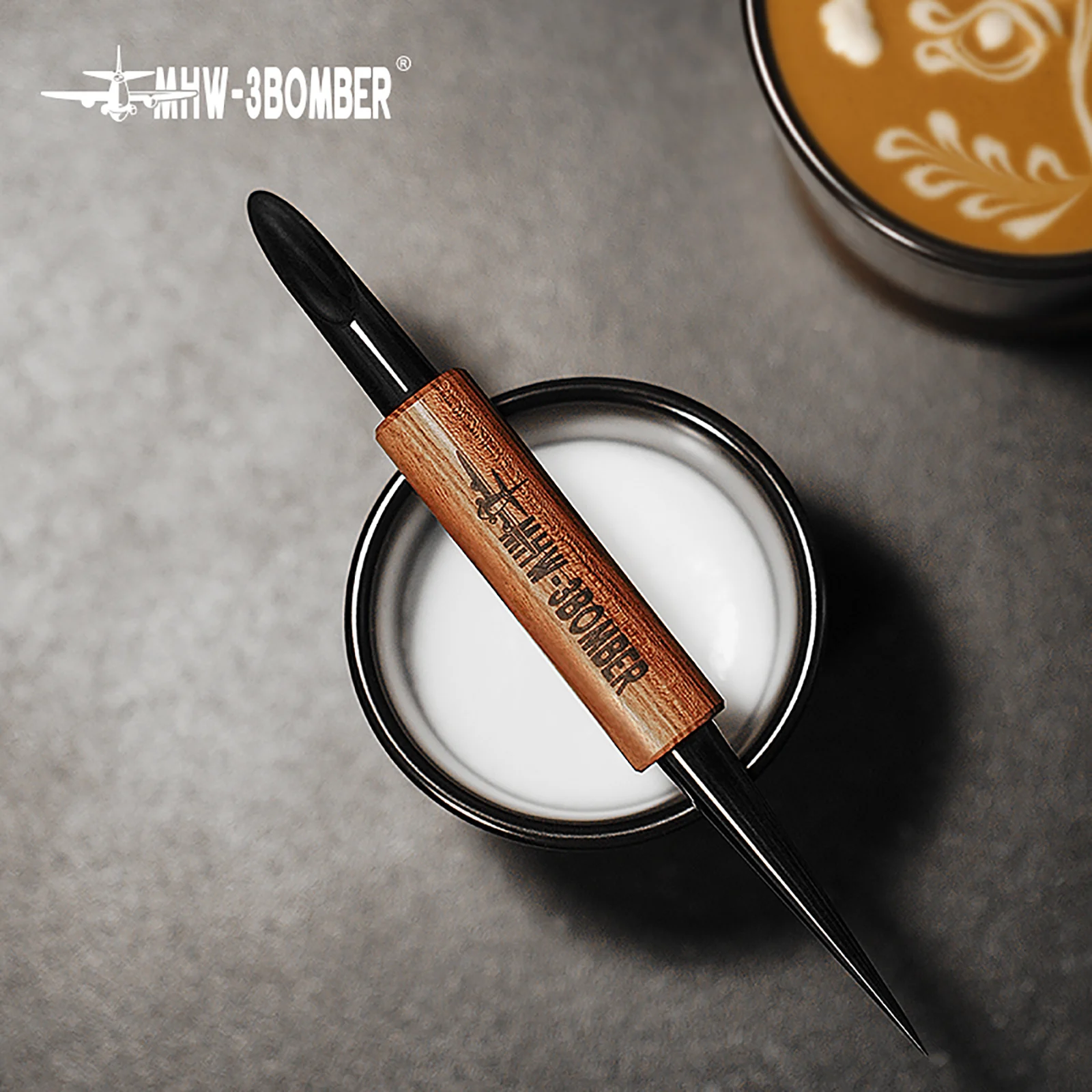 

MHW-3BOMBER Coffee Art Pen for Latte Vintage Espresso Art Needles Home Barista Tool Chic Cappuccino Decoration Accessories 4pcs