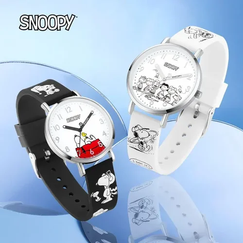 Relojes de cuarzo impermeables luminosos originales de dibujos animados de Snoopy