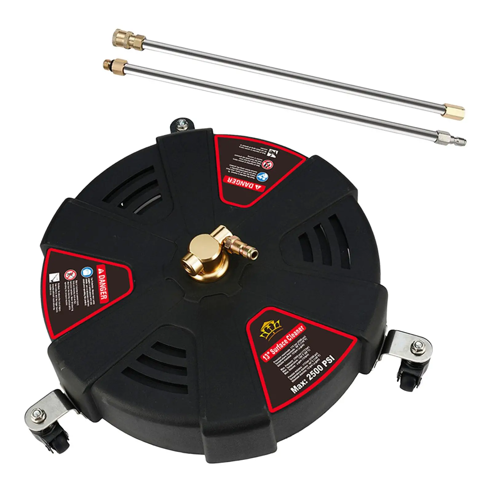 

13-дюймовая насадка для очистки поверхностей для мойки высокого давления с быстроразъемным соединением 1/4 дюйма, для террас, уличных и внутренних дорожек, подъездных путей, патио