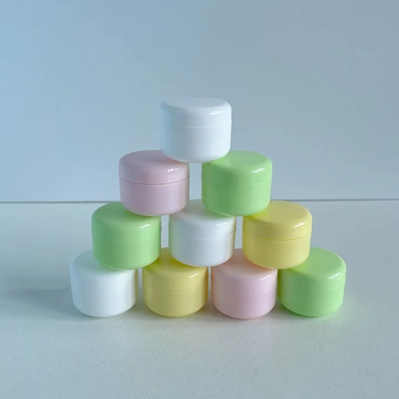 5 Colors Plastic Cosmetic Jars 30/50pcs Empty Refillable Travel Container for Face Cream Lotion Lip Scrub 10g 30g 50g 100g