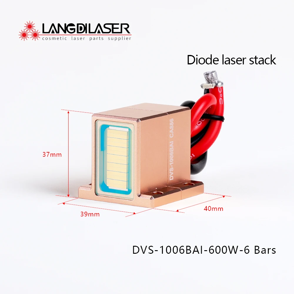 DVS-1006BAI-600W / 810nm Marco Channel  Diode Laser Stack Assemble 6 Bars For Aesthetic Laser Permanent Hair Removal