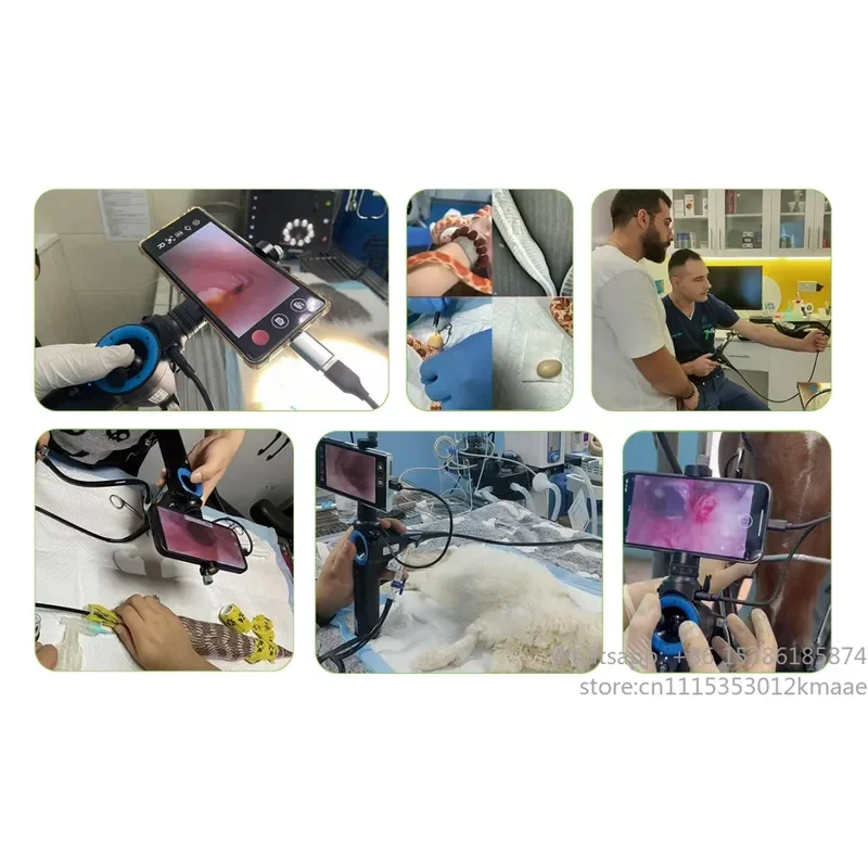 Vequyn HD 1080P Veterinary Flexible Endoscope — LED Illumination, 360° Universal Steering for Dog, & Horse Exams