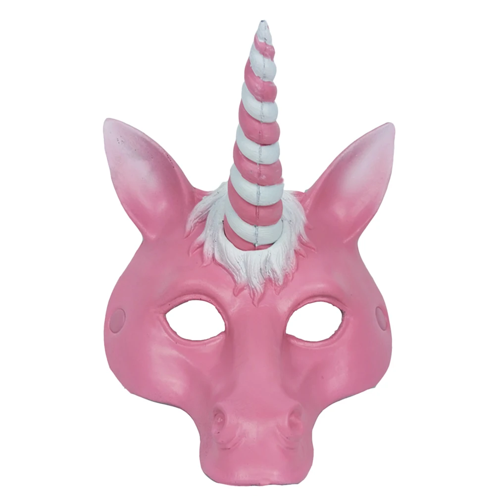 

Unicorn Mask Costume Halloween Supplies Masquerade Hallowen PU Three-dimensional Child