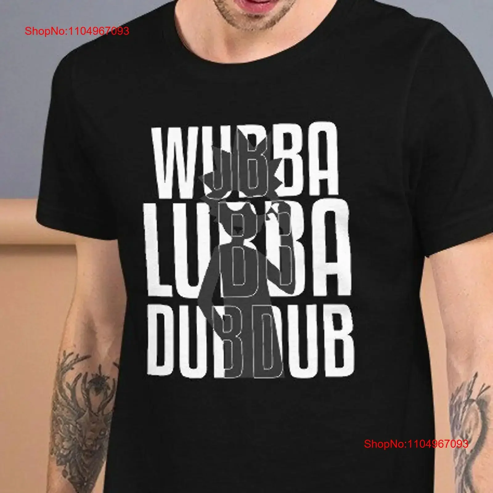 

Wubba Lubba T Shirt vintage Washed Stretched Versatile Soft Top For Everyday Wear Unisex Comfortable Slightly Stylish fashion