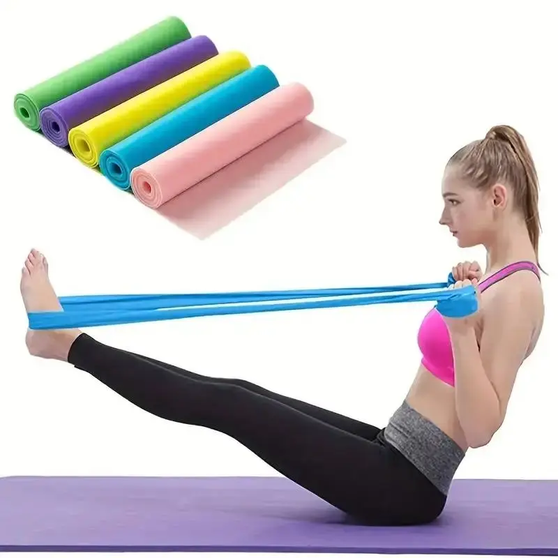 1Pc TPE Yoga Tension Sheet Elastic Band Fitness Exercise Resistance Band For Home Gym Fitness Training Ideal For Men And Women