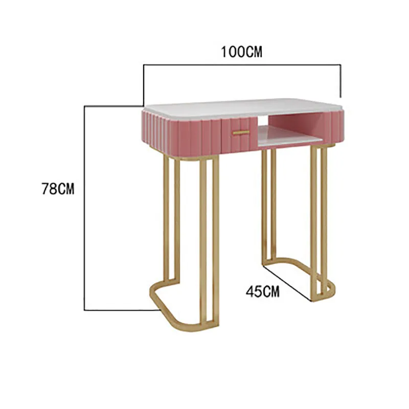 Elegant Premium Manicure Table Trendy Classic Traditional Chinese Manicure Table Metal Unique Manicura Mesa Nail Room Furniture