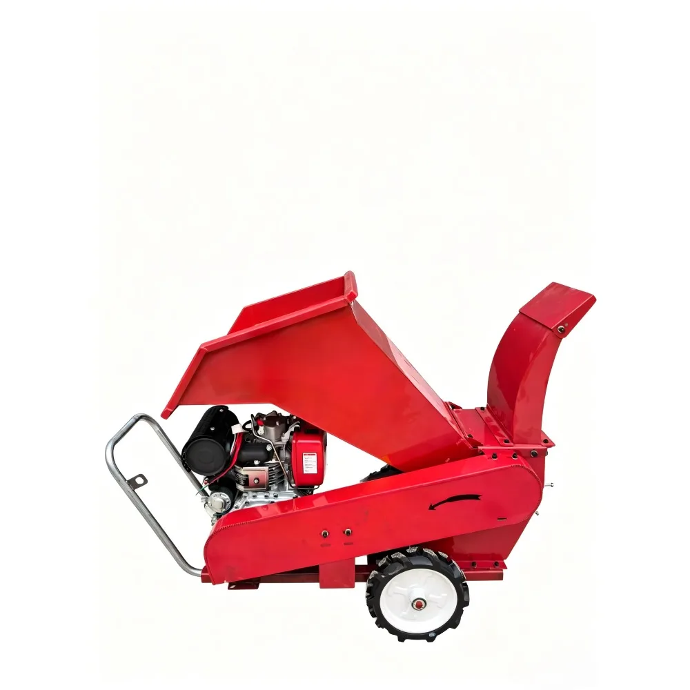 Professional High Quality Serian 15HP Four Stroke Engine Wood Chipper & Garden Mulcher 5T/h Capacity 380V/220V Crusher Wood