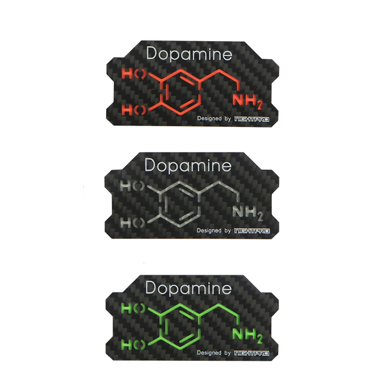 Tactical Reflective Carbon Fiber Patches Dopamine HO NH2 Luminous Outdoor Badges DIY Accessories for Clothes And Backpacks