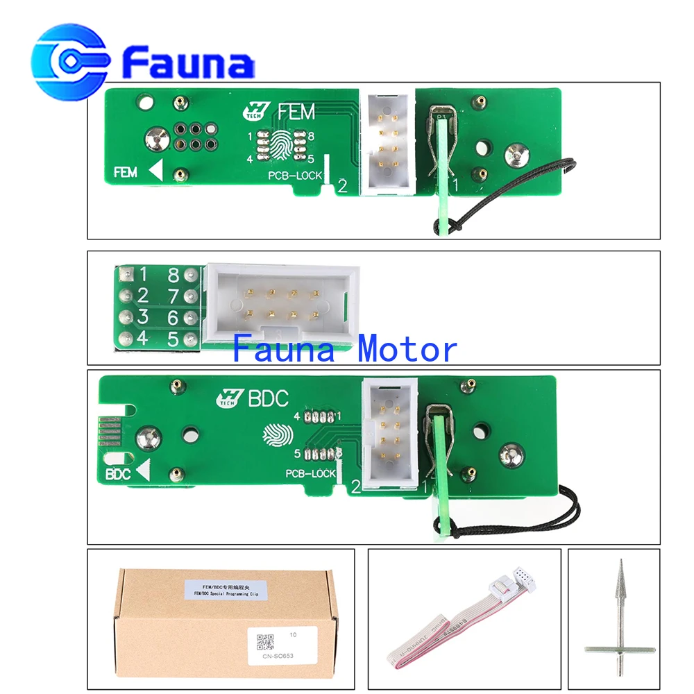 Yanhua FEM BDC Programming Clip 8 PIN Adapter For 95128 95256 EEPROM IC Chip Work with ACDP CGDI VVDI Autel Launch X431