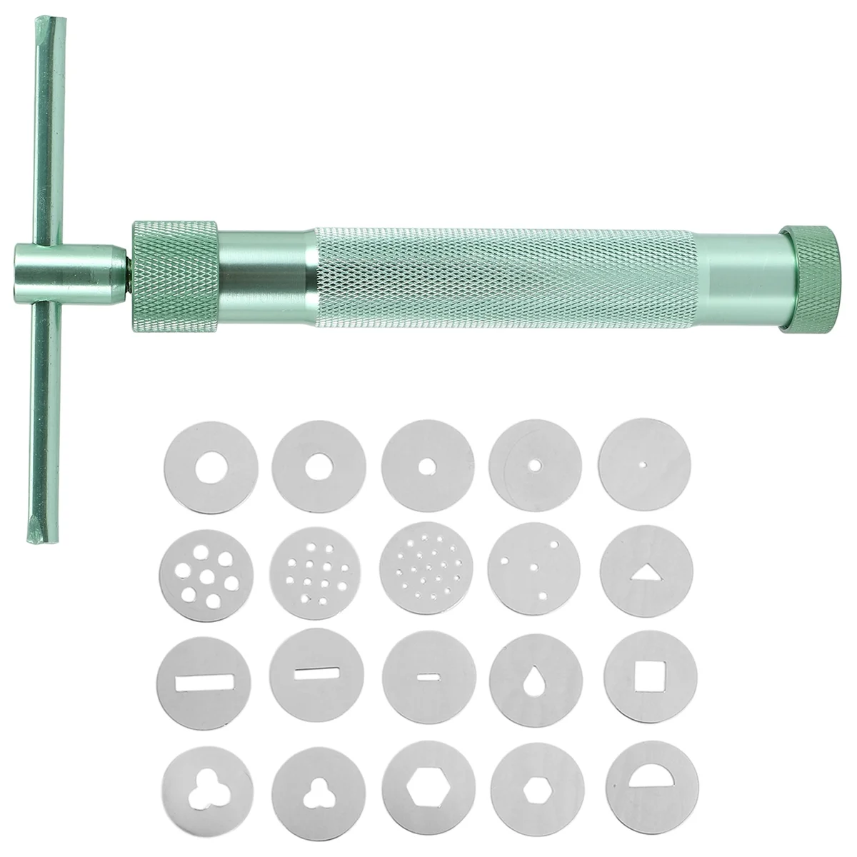 

ABFKL Clay Extruder - Polymer Clay Extruder, Aluminum Alloy Clay Extruder Gun, Rotary Mold Sugar Polymer Clay Extruder