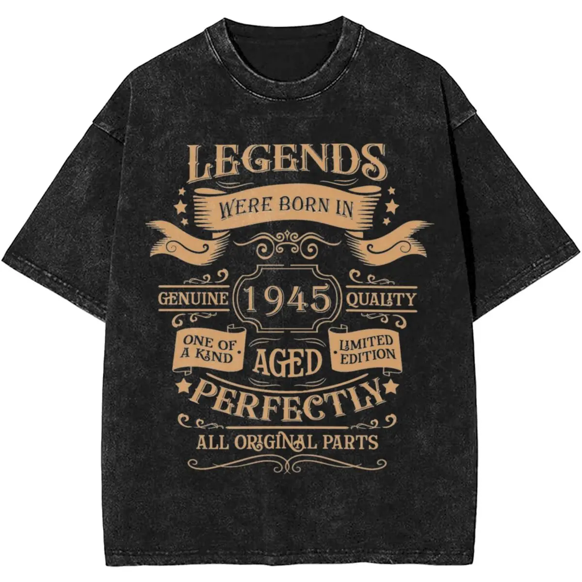 2025 New Design Born In 1945 Vintage Age 80 Years Old Shirt Outfit Men Women Funny 80th Birthday Tees Tops Harajuku T-shirts