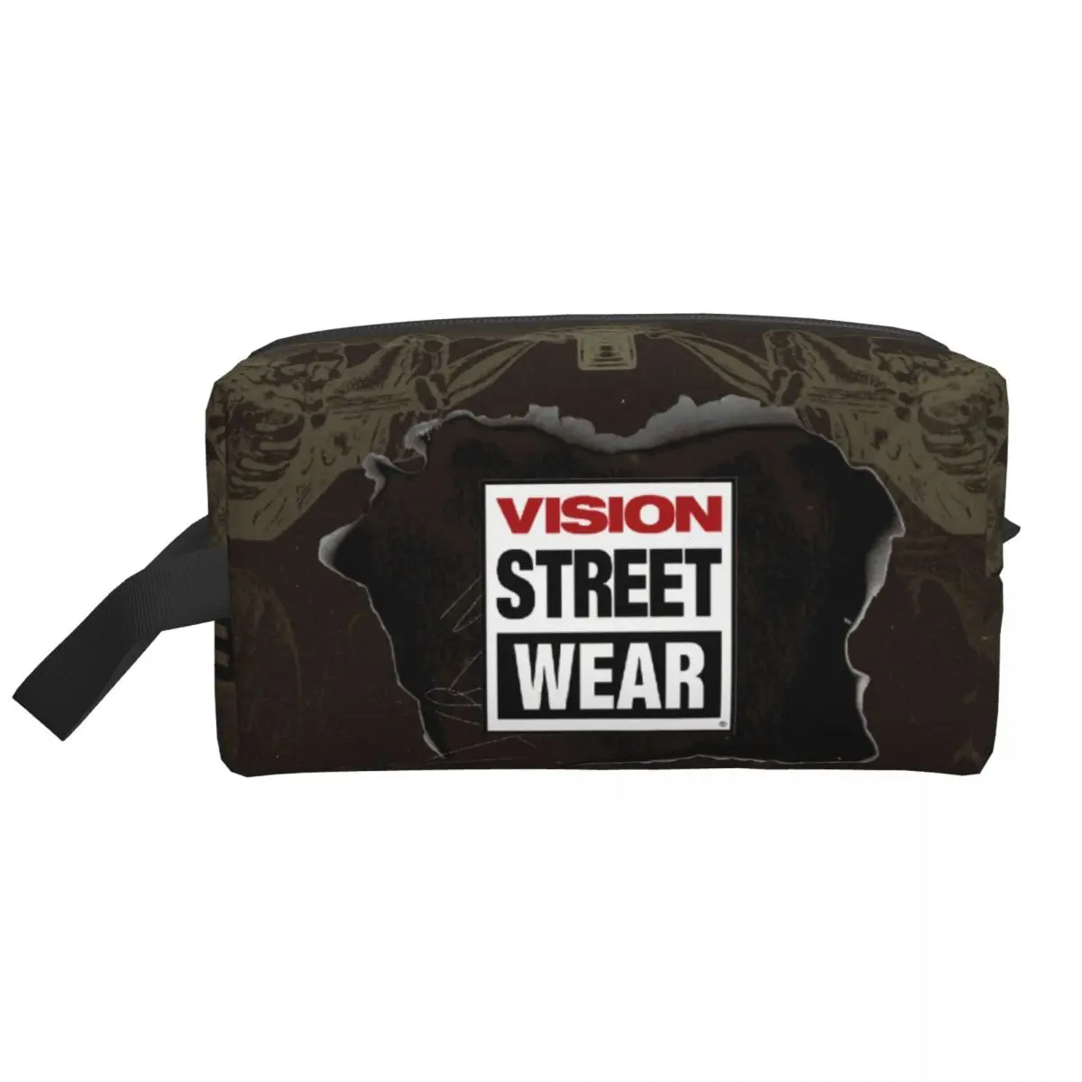 Custom Cool Vision Street Wear Cosmetic Bag Women Fashion Large Capacity Makeup Case Beauty Storage Toiletry Bags