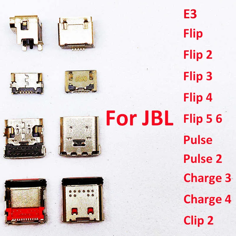 10pcs Bluetooth Speaker USB Charging Port Dock Charger Connector For JBL E3 Charge 3 4 Flip 6 5 4 3 Pulse 2 Flip4 Flip3 Clip 2