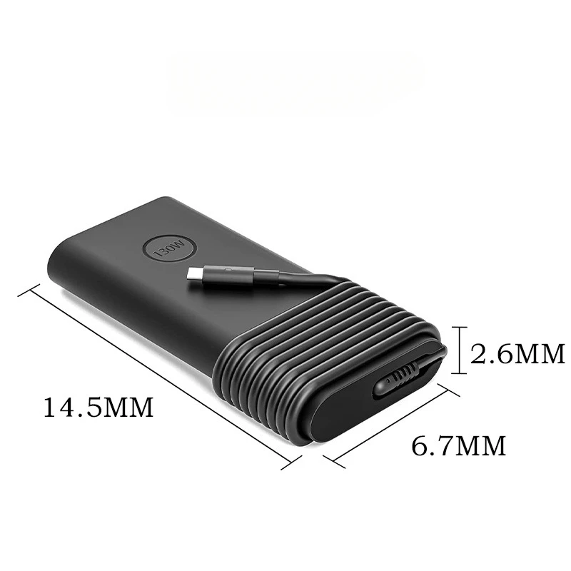 

Зарядное устройство для ноутбука Dell 130 Вт, интерфейс Type-C, адаптер питания 20 В, 6,5 А, PD, быстрая зарядка LLL