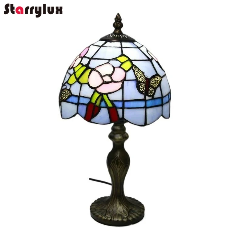 European Iron Art Table Lamp Bedroom Study Home Decor Craft Vintage Lighting Creative Gift