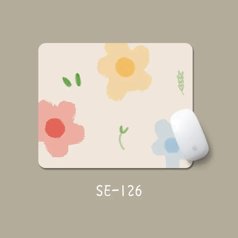 

Beautiful Flowers landscape Pad Small Rubber Mousepad For PC Gamer Desktop Decoration Office Mouse Mat Deskmat Rug Stitched Edge