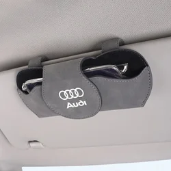 Car Sun Visor Glasses Clip Auto Multifunctional Case Sunglasses Holder For Audi Sline TT A1 A2 A4 A5 A6 A7 A8 Q2 Q3 Q5 Q6 Q7 Q8