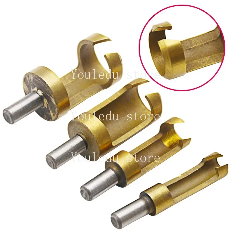 

Four-piece Tube-type Titanium-plated Cork Drill Gold Cork Bit 8mm Woodworking Hole Opener Hardware Tools