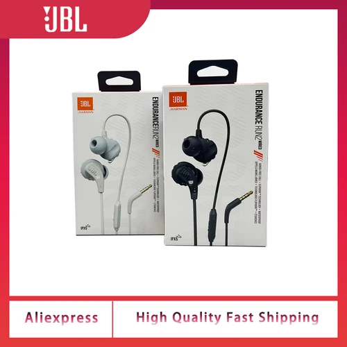 Original JBL Run2 auriculares intrauditivos con cable deportes juegos esports dedicados 3,5mm agujero redondo cable control ordenador portátil teléfono móvil