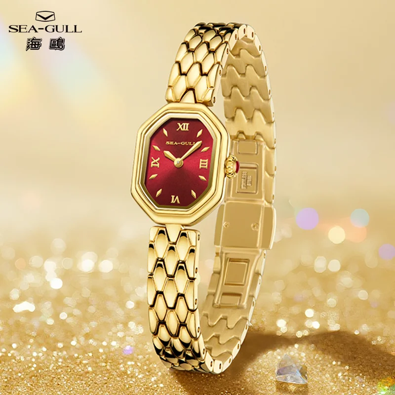 Seagull Luxury Fashion Women Watches Ladies Mother of Pearl Top Brand Quartz Watch Bracelet Strap Wristwatch Female Watch E1002L