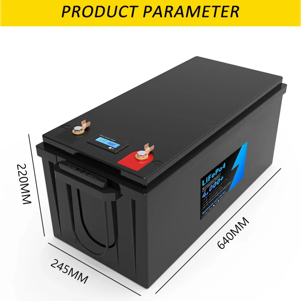 12v 400AH Lifepo4 With 20A Charger Lithium Iron Phosphate Battery Pack Perfect For Wind Power Solar Energy Storage RV