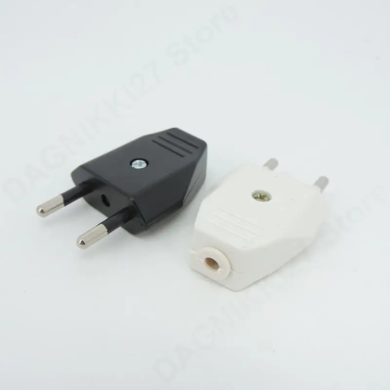 EU Plug Adapter 2.5A Male Replacement Outlets Rewireable Electeical Socket Euro Connector For Power Extension Cable v