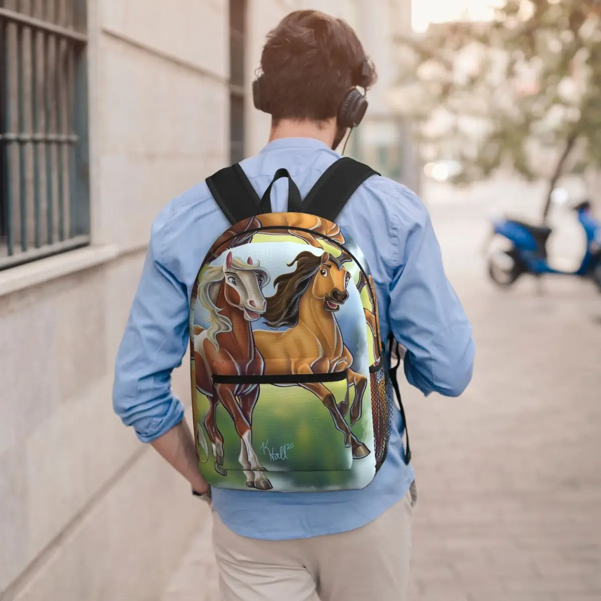 Spirit And Rain Student Backpack School Bag Hiking Travel Daypack for Boys Girls Bookbag Shoulder Bags
