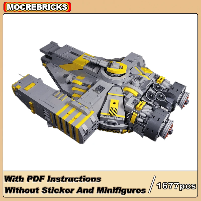 MOC-23774 Multi-purpose Light Freighter XS-Stock Interstellar Spaceship Building Blocks Assembly Model Technical Bricks Toys