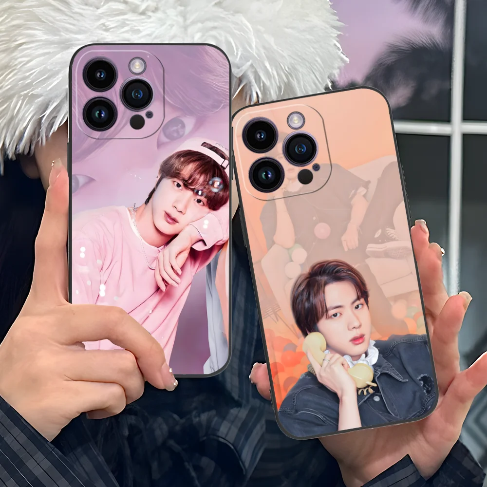 Mobile KPOP Seokjin Phone Case for iPhone 16 15 14 13 12 11 X XR XS 8 7 Pro Max Plus Mini Black Cover Smartphone Cellphones