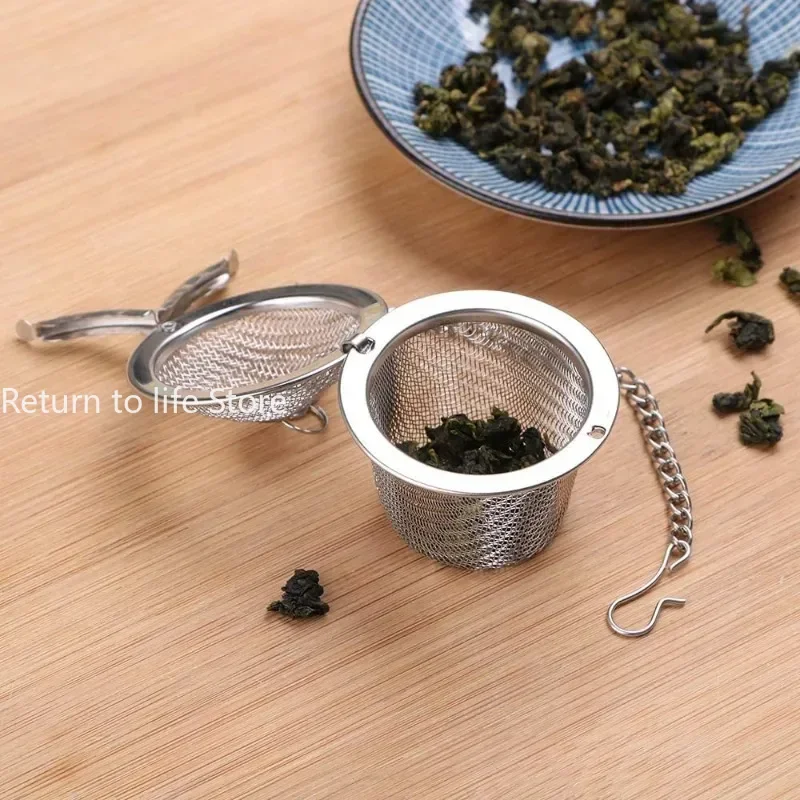 304 Stainless Steel Tea Ball Strainer Mesh Herbal Infuser Filter Tea Leaf Spice Tea Strainer Boil soup for Teapot Kitchen Tool