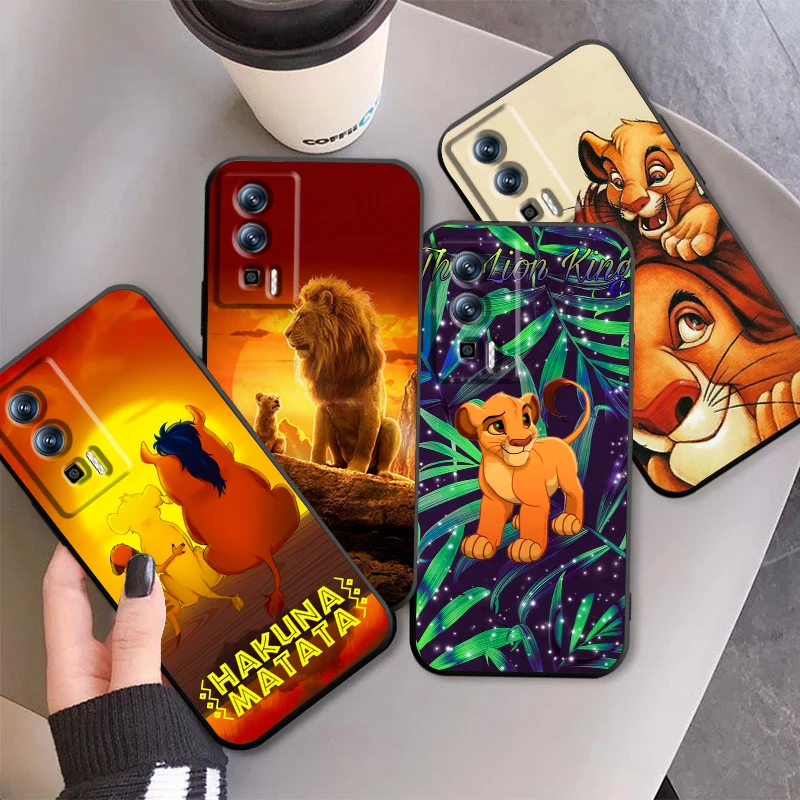 Disney Lion King Simba For Xiaomi Redmi 9A 9C 9AT 10C 9 9T 10 12C 13C 8 12 K60 A1 K50 K40 5G Black Funda Phone Case