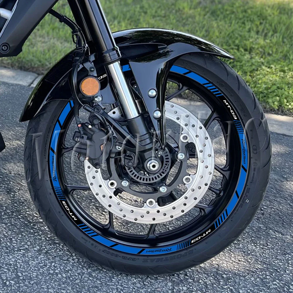 Motorrad-Felgenaufkleber Reflektierende Nabenstreifen-Aufkleber Zubehör Wasserdicht Für MT-03 MT03 mt 03 – Detail 2