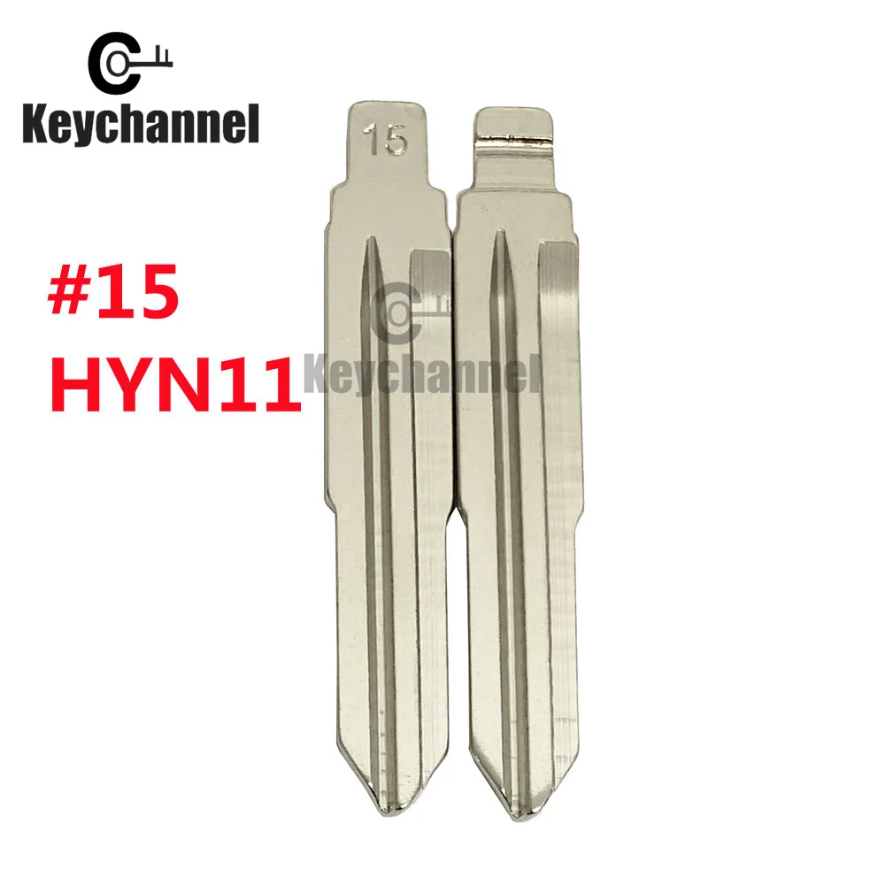 10pcs Car Flip Key Blade HYN11 KD Key Blank15# Folding Fob Blank for KEYDIY VVDI Xhorse for Mitsubishi Ssangyong Isuzu JEEP Lada