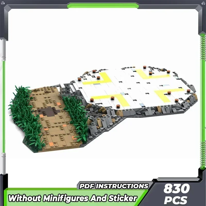 Moc Building Bricks Military Movie Model Helicopter Landing Pad Technology Modular Blocks Gifts Christmas Toys DIY Sets Assembly