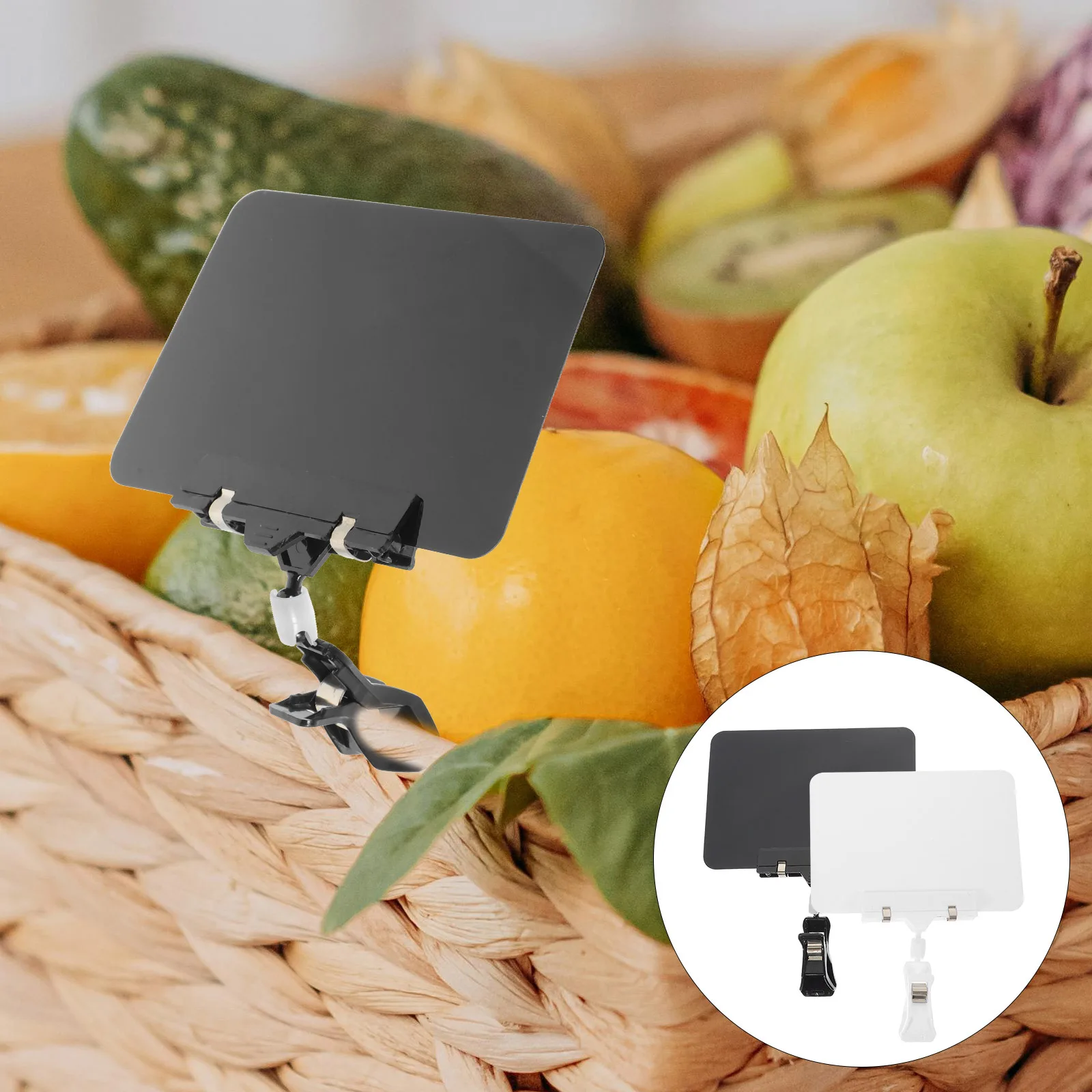 

4Pcs Black Clip Label Holders PVC Material for Market Price Display Retail Bin Clips Price Tag Holder Label Holder