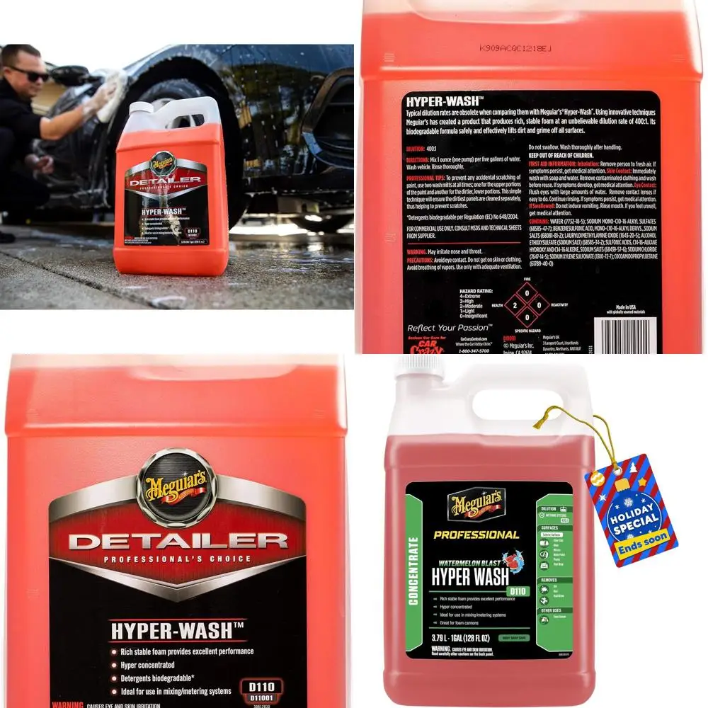 

D111 Hyper-Wash Foaming Car Wash Lifts Off Dirt and Leaves a Rich Shine - 1 Gallon Container (Packaging May Vary)