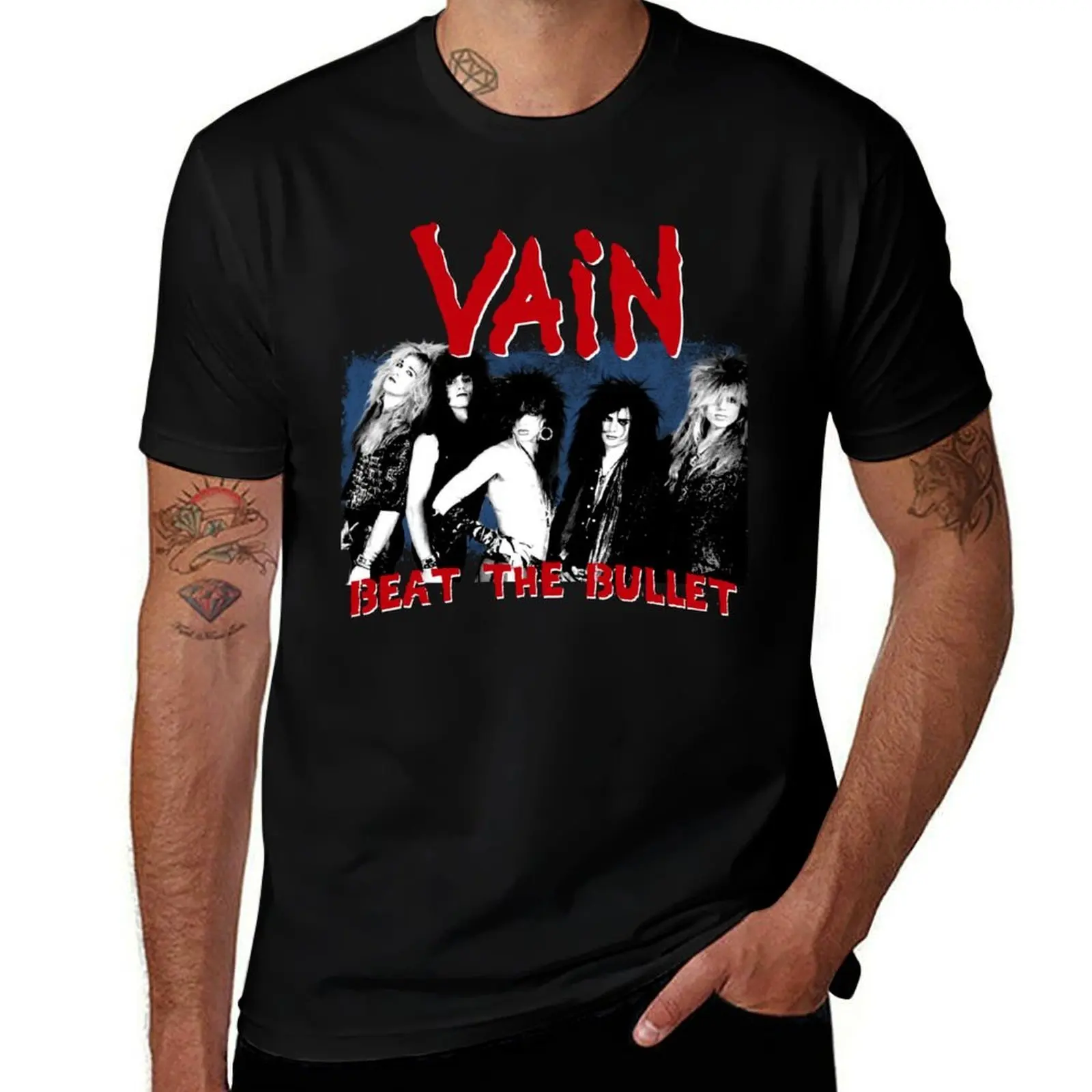 

Vain Glam Band Beat The Bullet T-Shirt t shirt for man 100 percent cotton t shirts cotton 100% T-Shirt