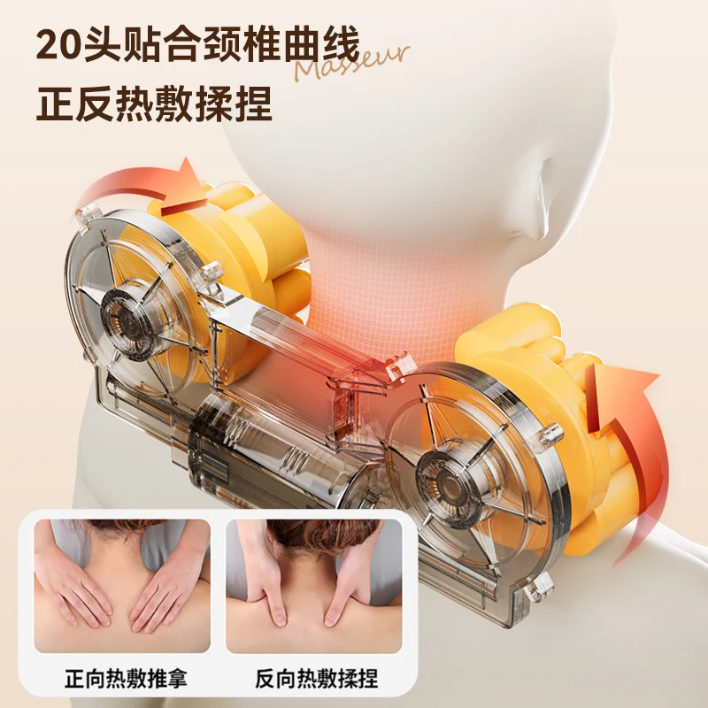 Multifunctional Automatic Kneading Full Body Massage Mattress Cushion For Cervical Waist Back Home Chair