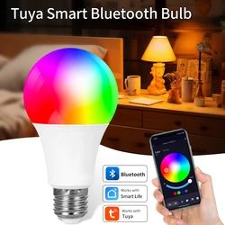 220V E27 Tuya Bluetooth inteligentna żarówka 9W 15W 18W kolor zmienny lampa RGB LED z funkcją inteligentnego kontrola aplikacji życia