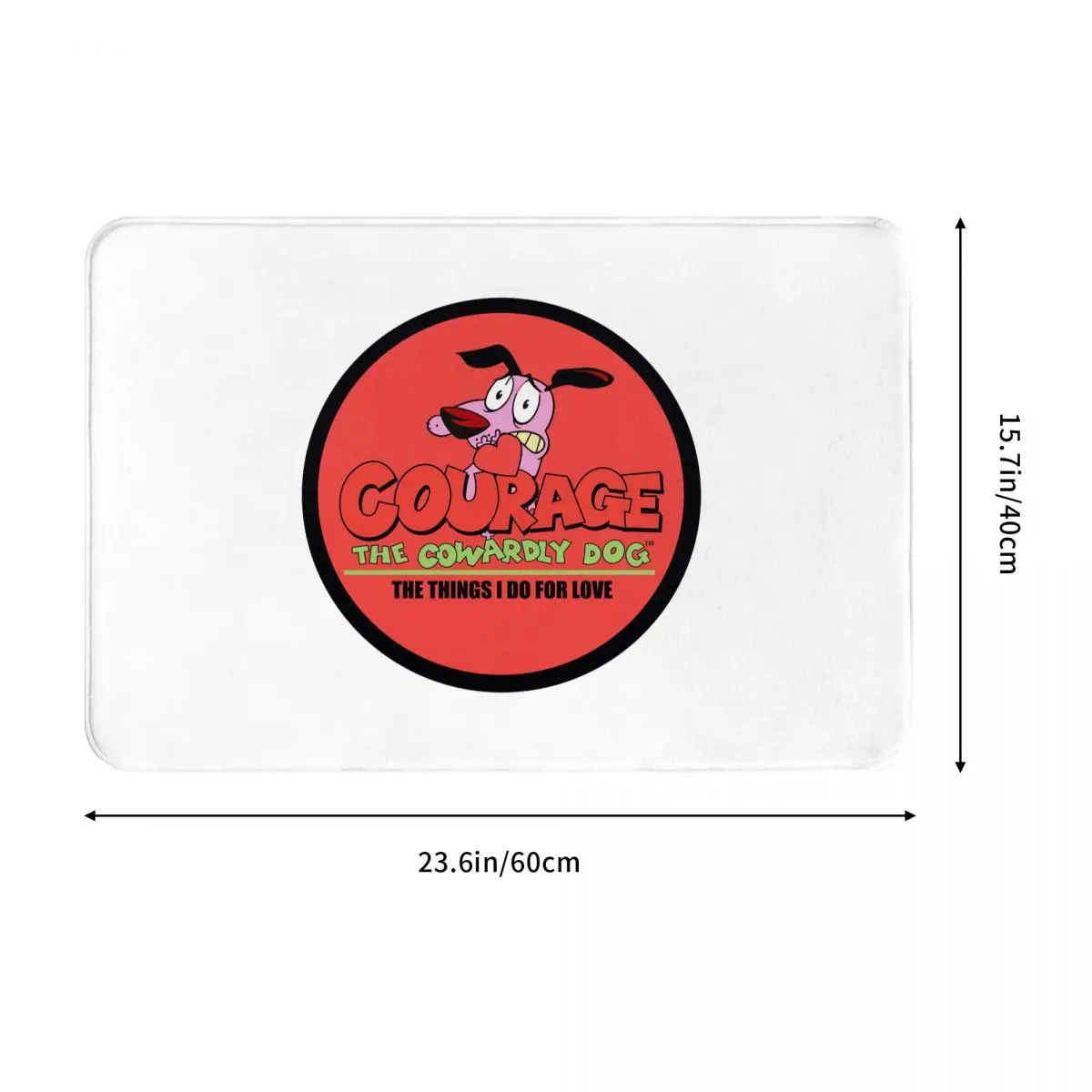 Cute Courageous Cowardlys Dog Doormat Water oil proof Carpet Rug Kitchen Entrance Home Floor Mat for Living room Footpad Mats
