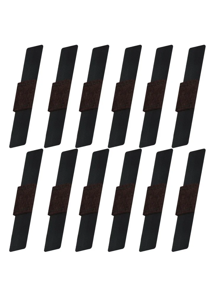 12pcs Chair Foot Pads Wrap Around Black Wear-Resistant Floor Protector For Sled Base Chair Leg part Furniture Leg protectors Cap