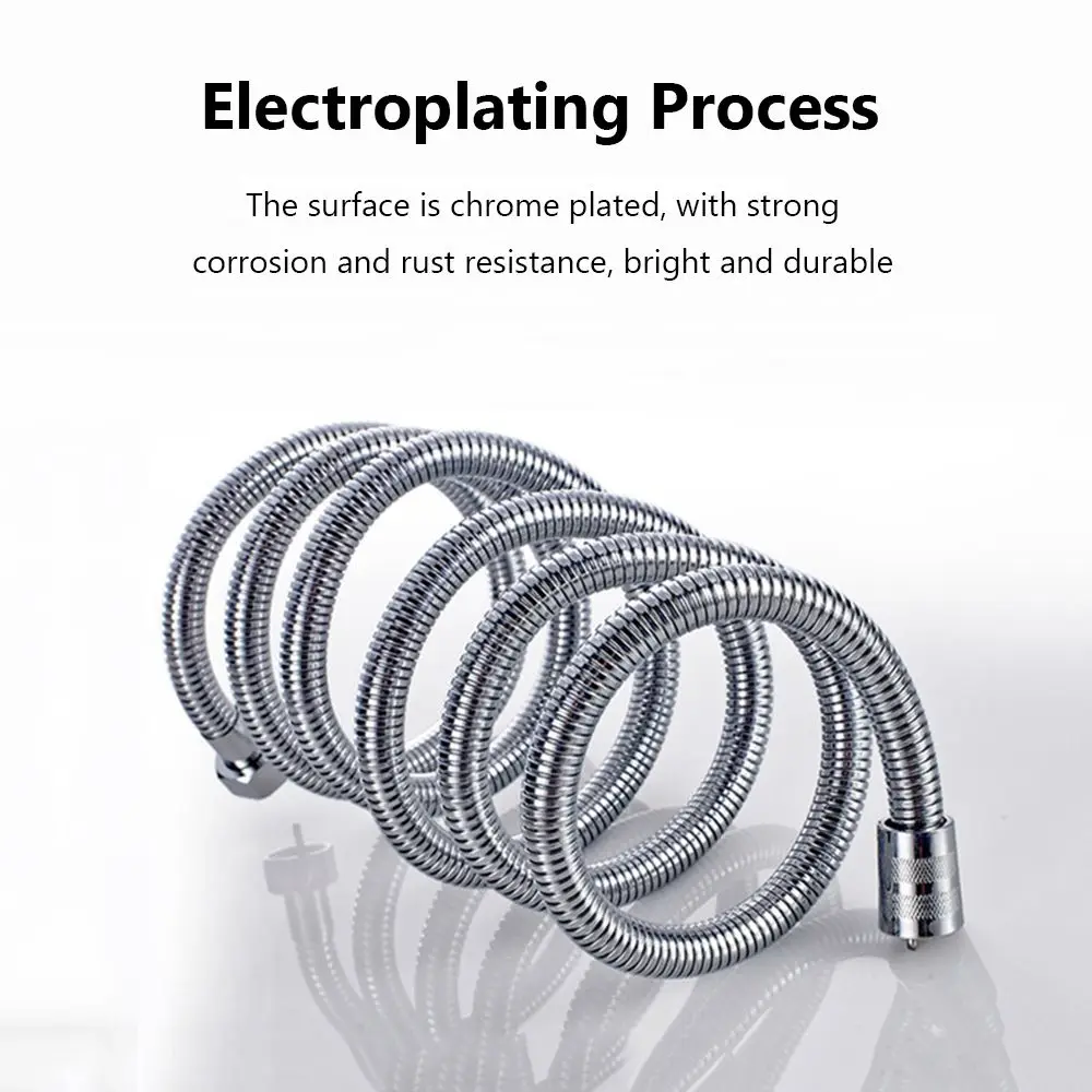 Гибкая насадка для душа с медным сердечником для ванной комнаты, душевой шланг из нержавеющей стали, хромированная насадка для воды в ванной, насадка для душа, инструмент для трубы