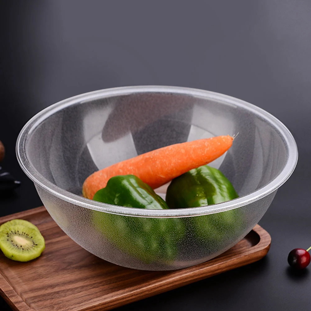 

Large Round Clear Acrylic Serving Bowls Salad Fruit Buffet Serving Containers Dishes Tableware