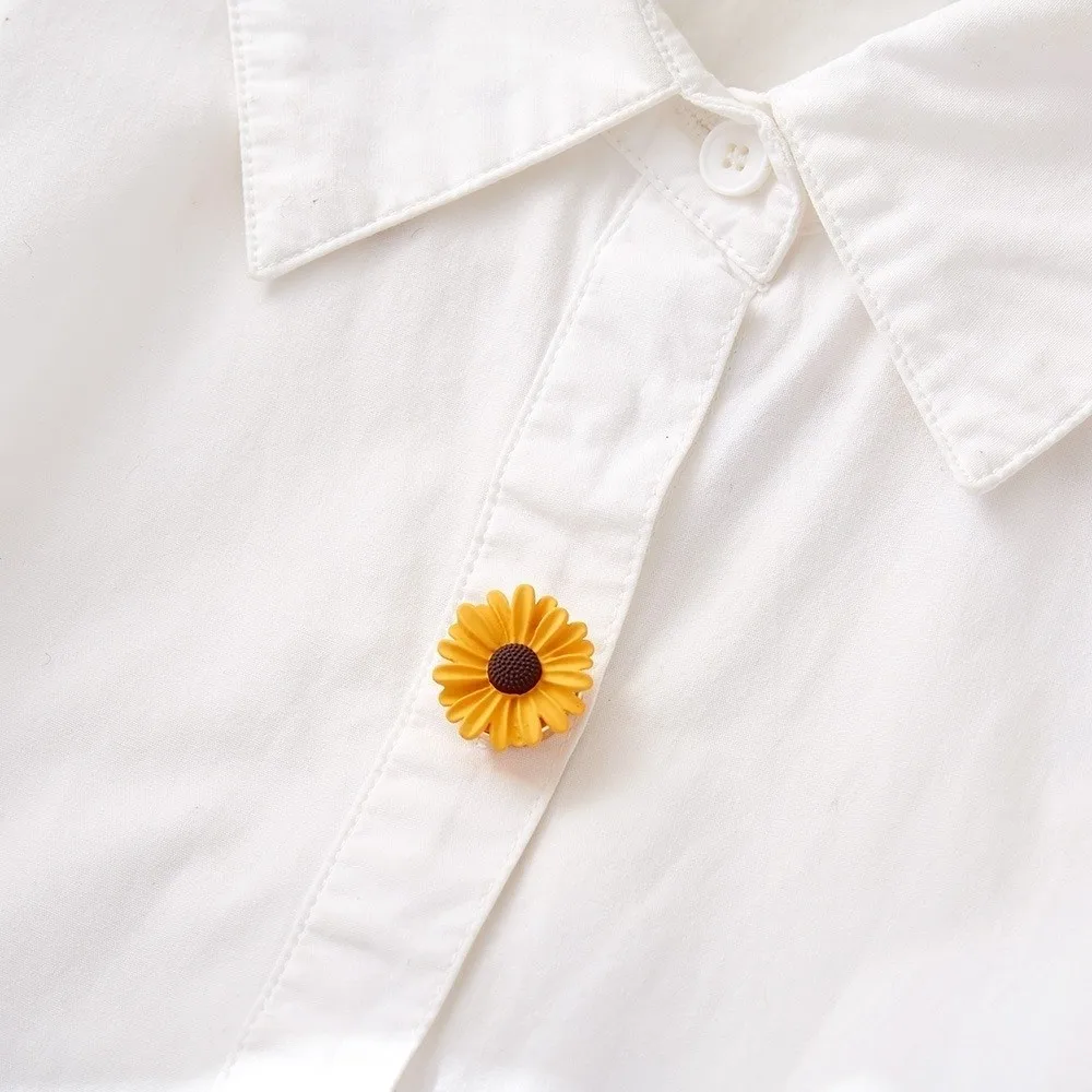 2pcs Mini Floral Rose Cufflinks Vintage Exquisite Sunflower Sleeve Button Elegant Button Cover Clip Blouses Shirt Accessories