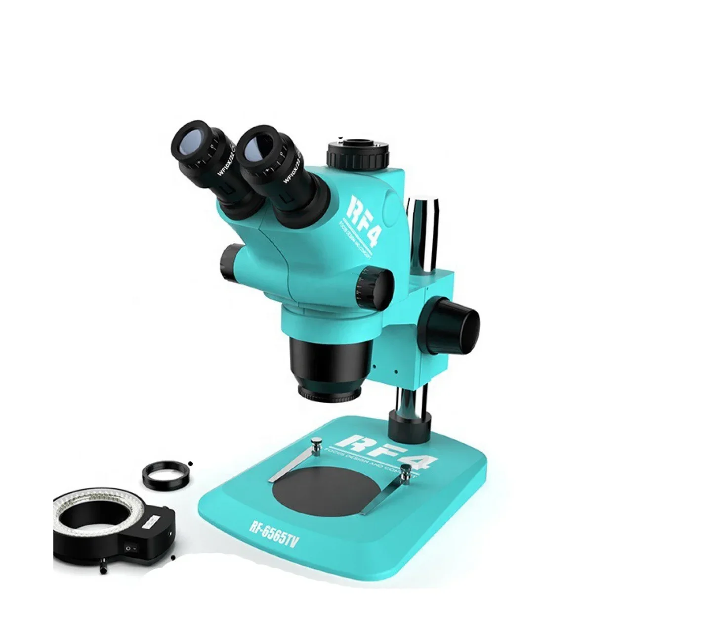 Rf4 RF-6565TV 6.5-65X Adjustable Trinocular Zoom Stereo Microscope for Mobile phone BGA Repair Magnifier