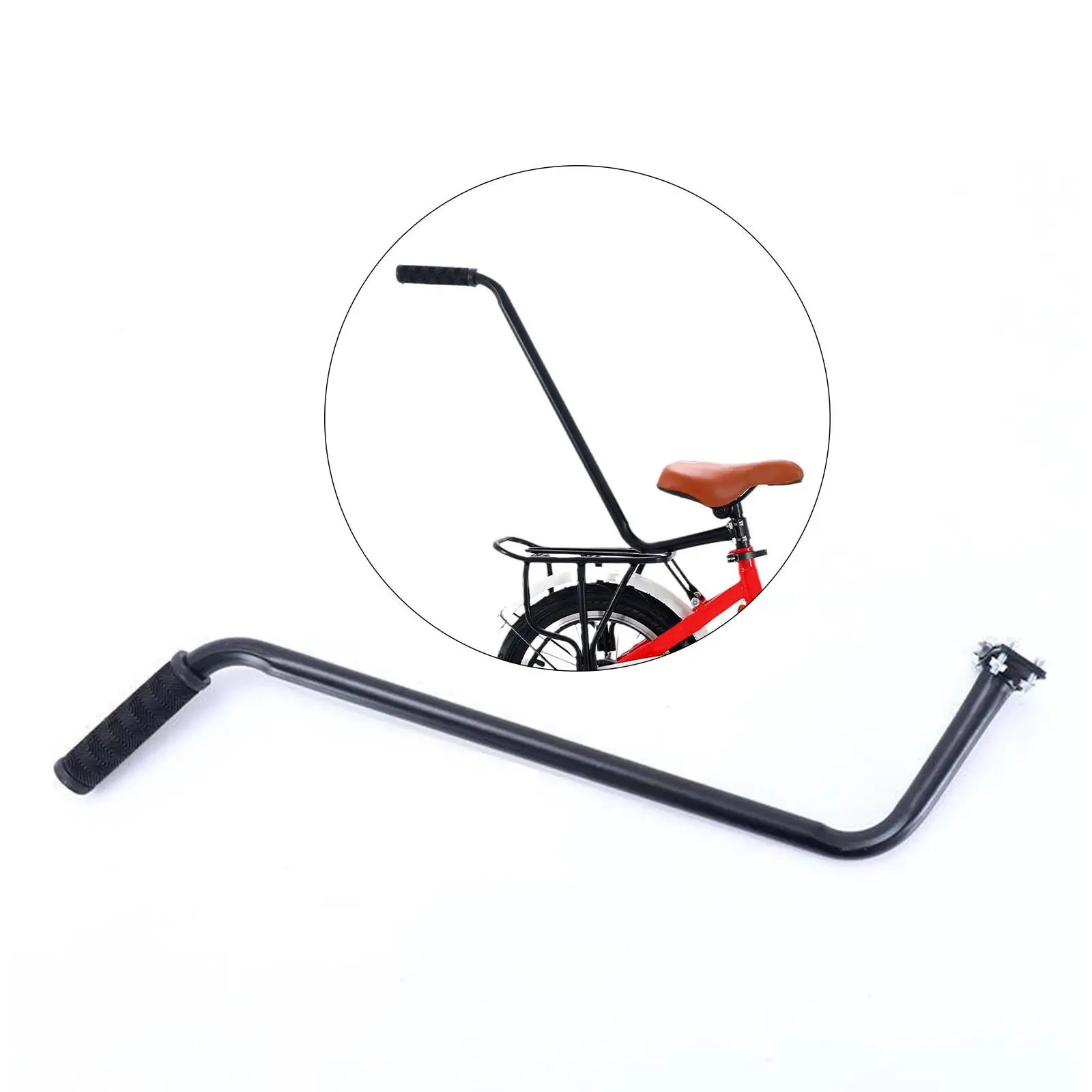 Bike Training Handle, Riding Push Rod,Bike Grab Supplies,Parent Bar,Balance Push Bar,Auxiliary Tool Handrail for Trainer,Kids